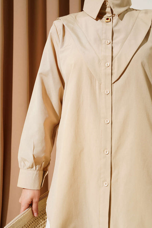 V-Party Shirt Beige