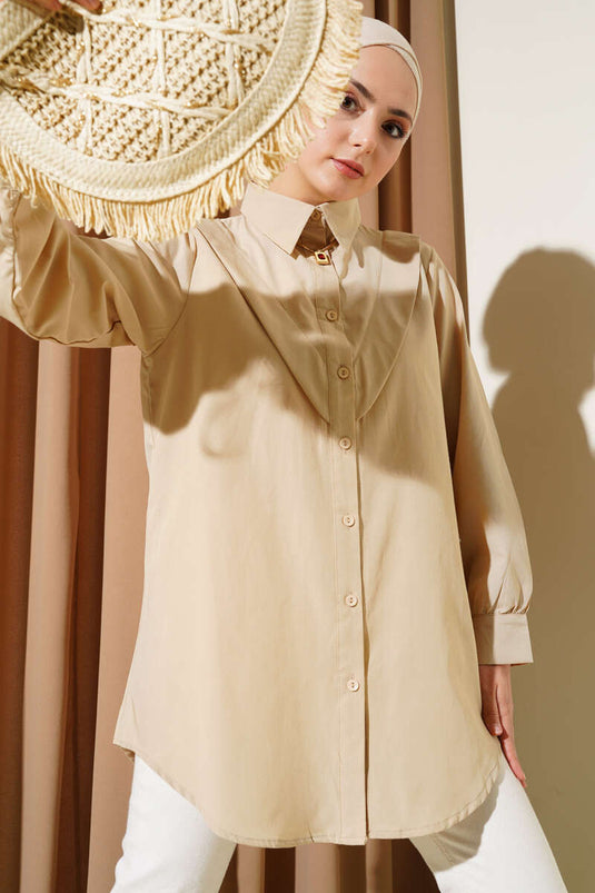 V-Party Shirt Beige