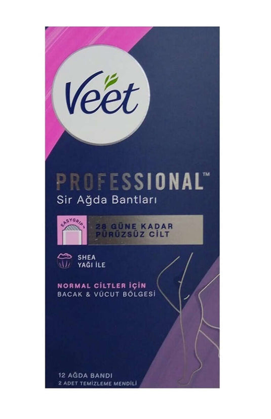Veet Professional 12'li Sir Ağda Bandı Normal Ciltler