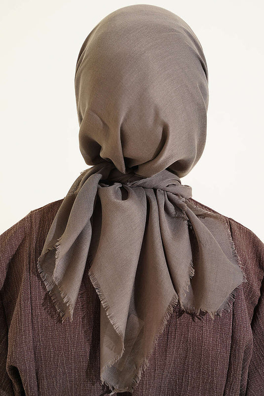 Châle Uni Vera Couleur Mink Foncé