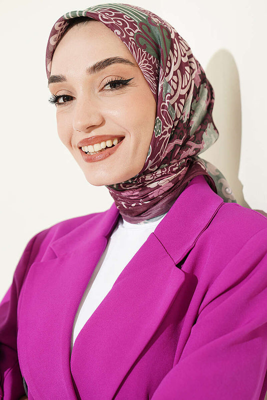 Foulard Ethnico Vera Motivo Magenta