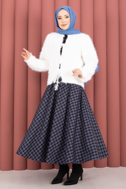 سترة صوفية من القطيفة بربطة أمامية من Vera، إكرو