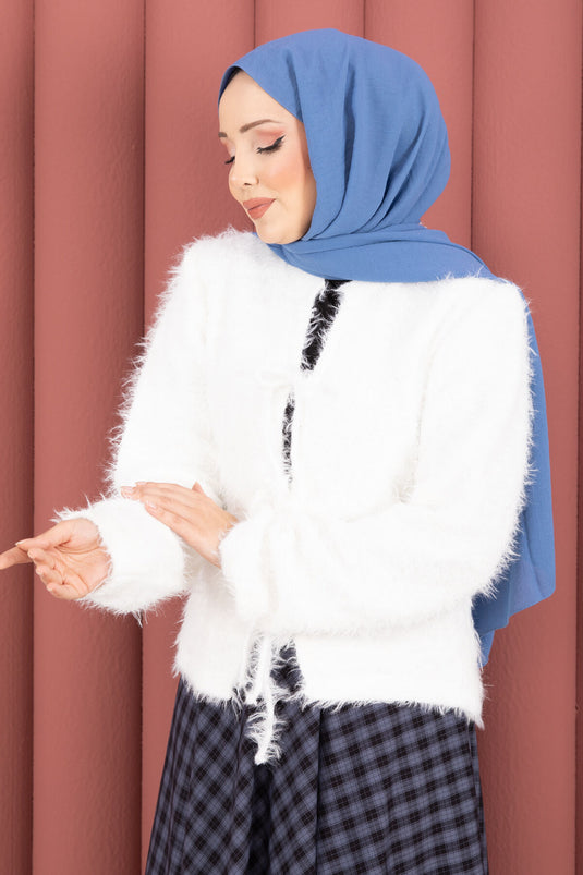 سترة صوفية من القطيفة بربطة أمامية من Vera، إكرو