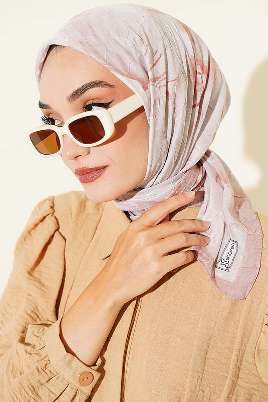 Écharpe En Bambou À Motifs Verona Couleur Beige Clair