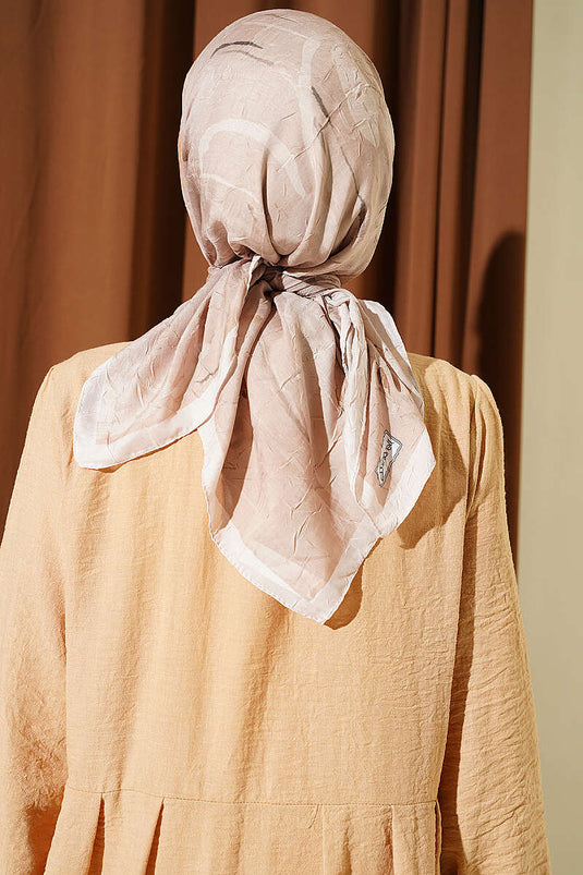Foulard Verona In Bambù Con Motivo Beige