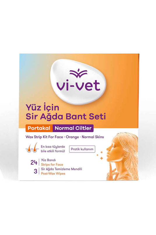Vi-Vet Bandes De Cire Pour Le Visage Orange