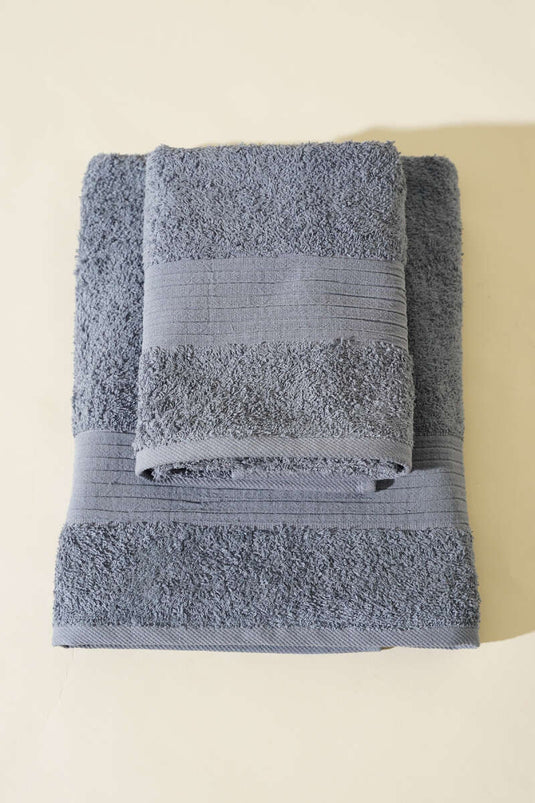 مجموعة مناشف حمام فينا مكونة من قطعتين مدخنة