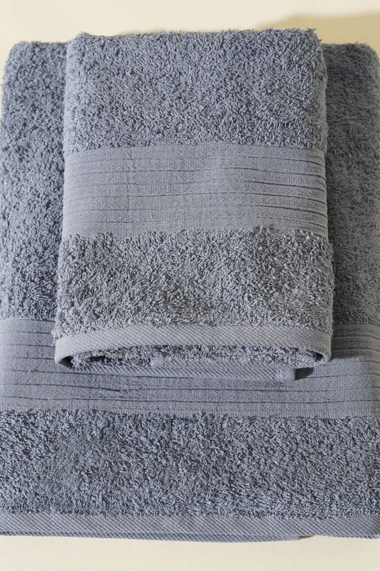 مجموعة مناشف حمام فينا مكونة من قطعتين مدخنة
