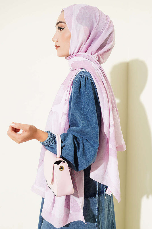 Viona Bambu Kraş Şal Pembe