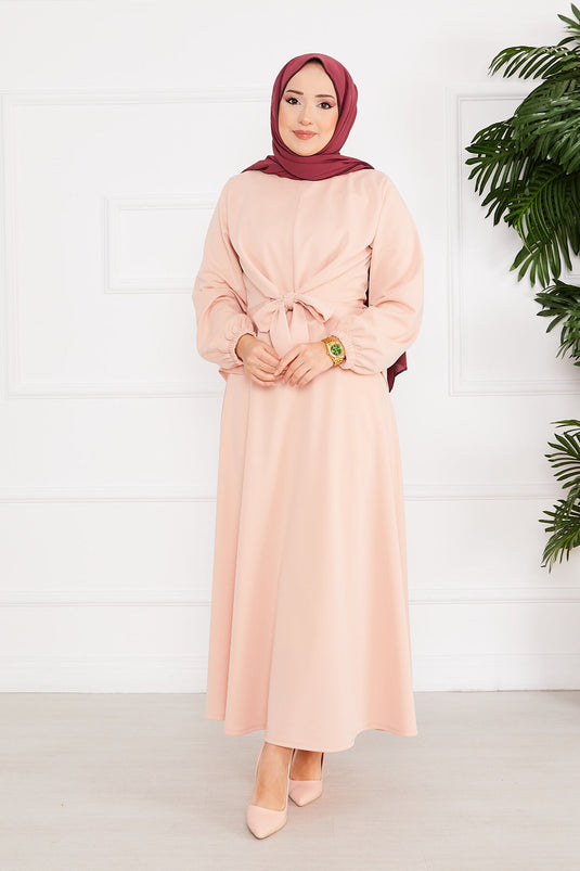 Flounce Hijab Suit Powder