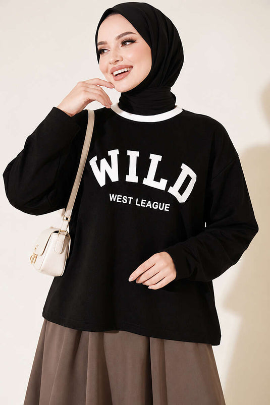 Wild Gebruikte Sweatshirt Zwart