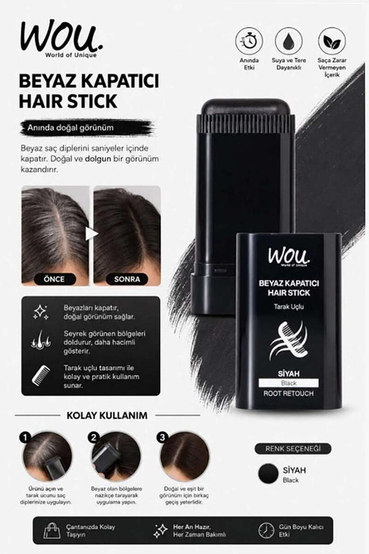 Weißer Haarconcealer Mit Schwarzer Spitze 15 G