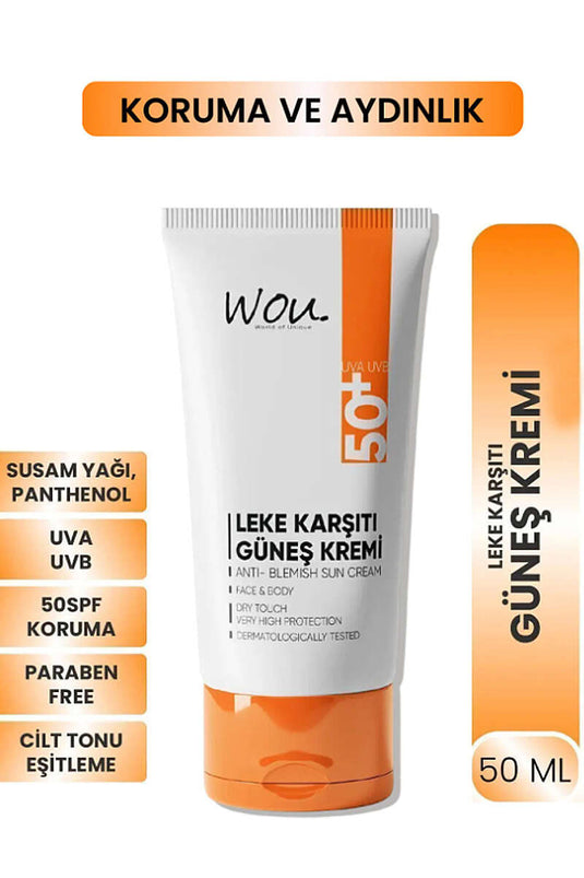 Wou Sonnenschutz Für Alle Hauttypen, 50 Ml, Fleckenfrei