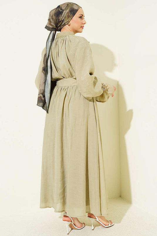 Ensemble deux pièces oversize avec jupe à nouer, vert pistache
