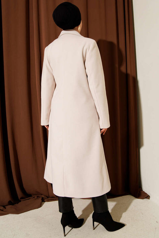 Manteau en cachemire à lacets latéraux Stone