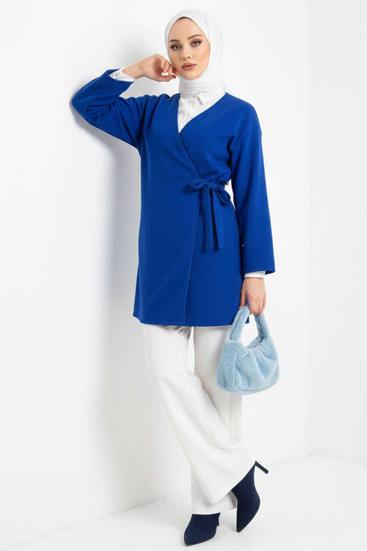 Veste en cachemire à nouer sur le côté Saxe