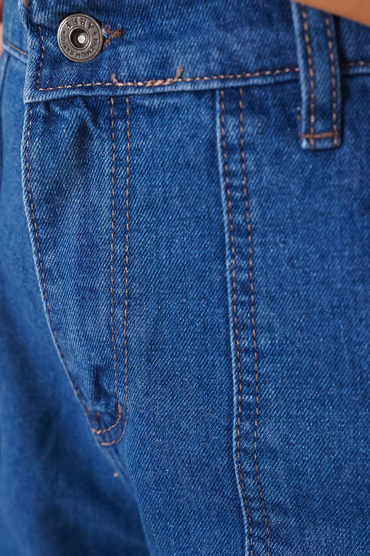 Pantalon cargo en jean avec poches latérales