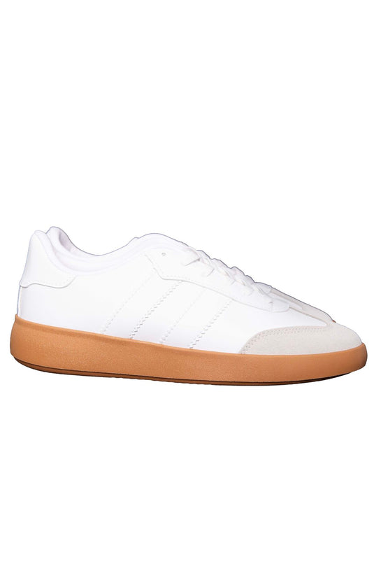 Baskets de sport blanches avec détail de bande latérale Yan