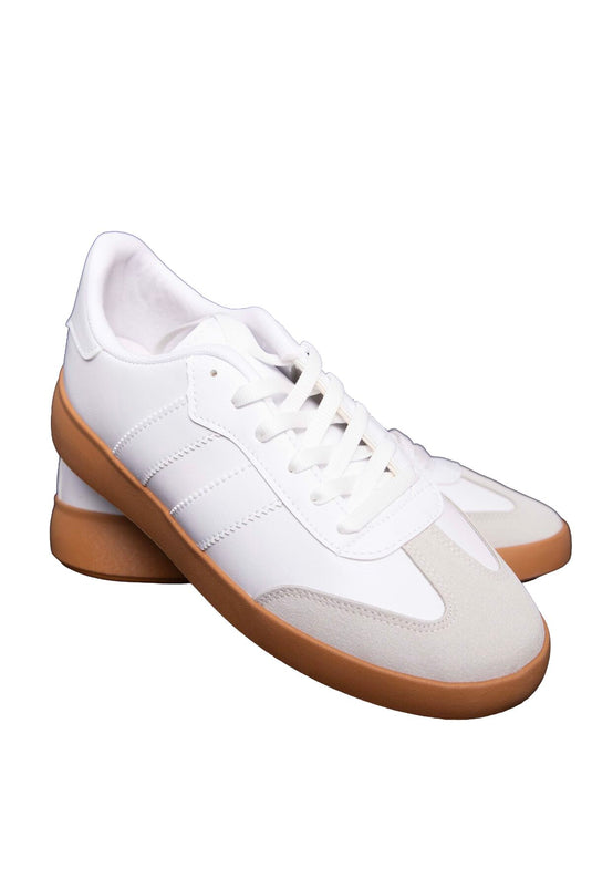 Baskets de sport blanches avec détail de bande latérale Yan