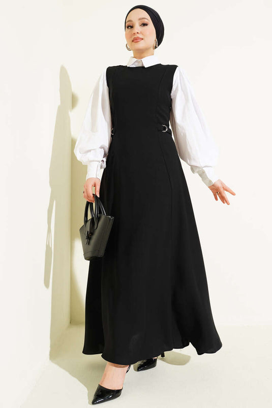 Yan Toka Detaylı Jile Siyah