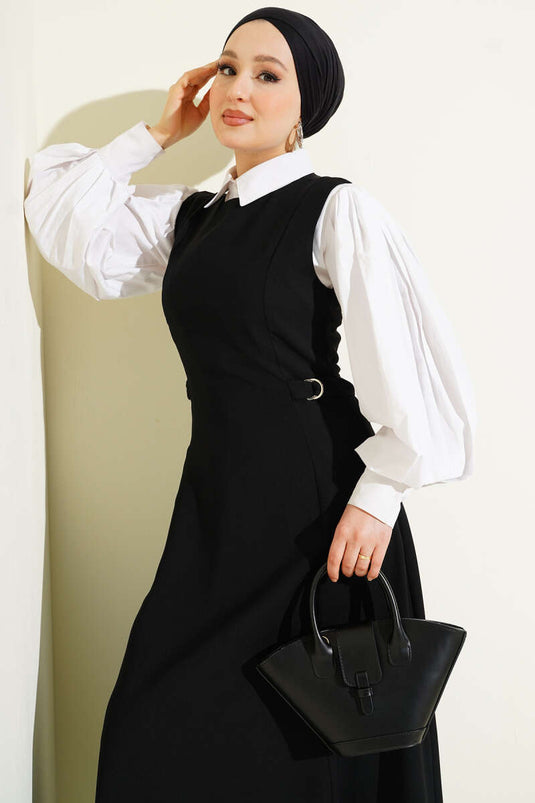 Yan Toka Detaylı Jile Siyah