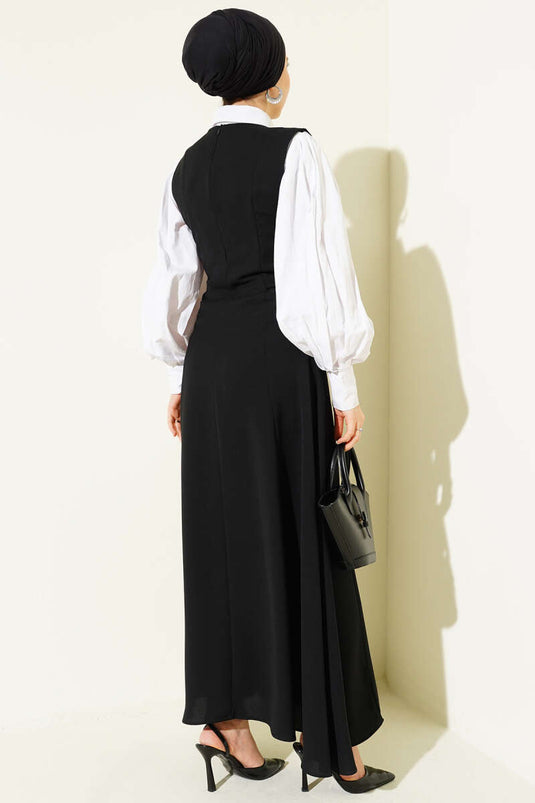 Yan Toka Detaylı Jile Siyah