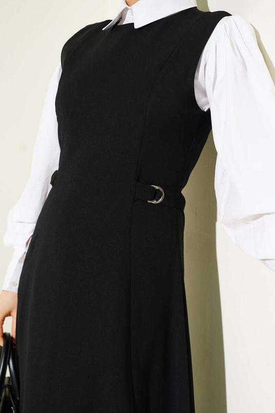 Yan Toka Detaylı Jile Siyah