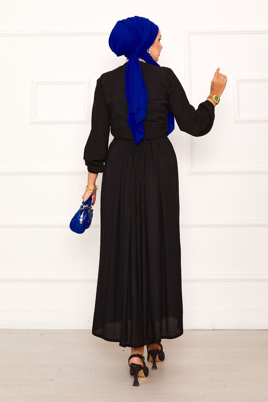 Jupe boléro à nouer sur le côté, noire