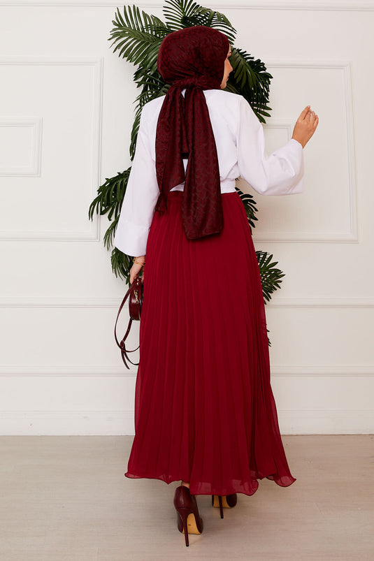 Chemise blanche à manches larges et lien latéral