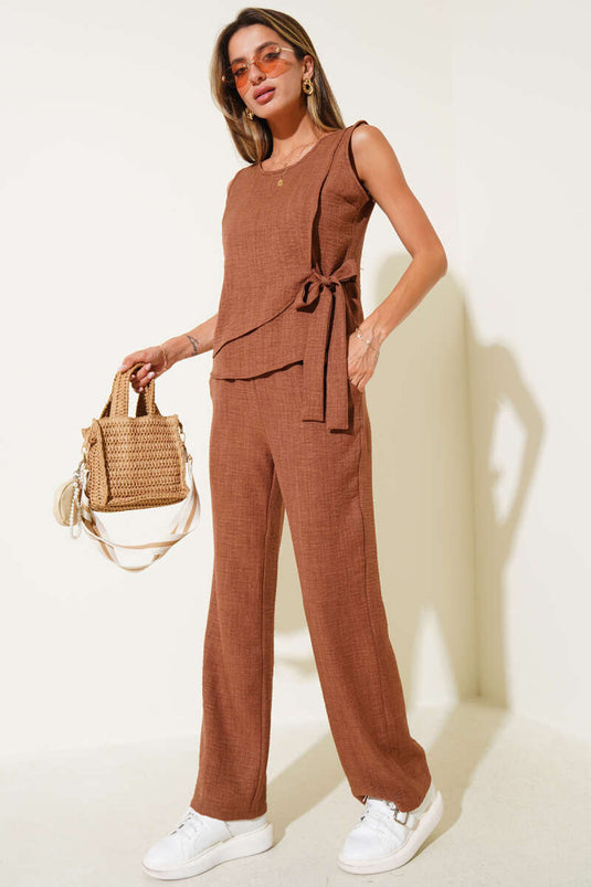 Juego de café doble con cierre lateral