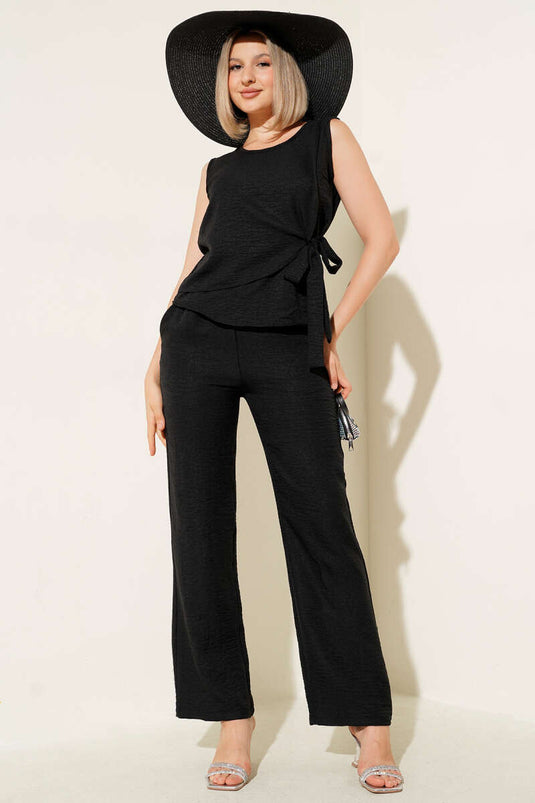 Yandan Bağlamalı İkili Takım Siyah