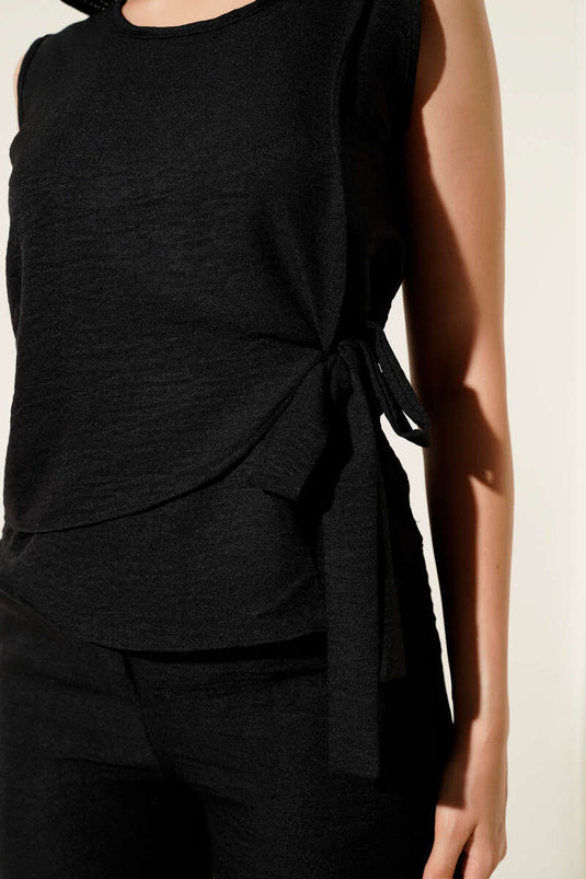 Yandan Bağlamalı İkili Takım Siyah