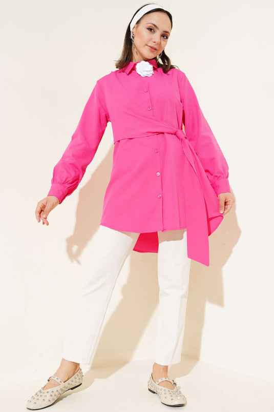 تونيك برباط جانبي باللون الفوشيا