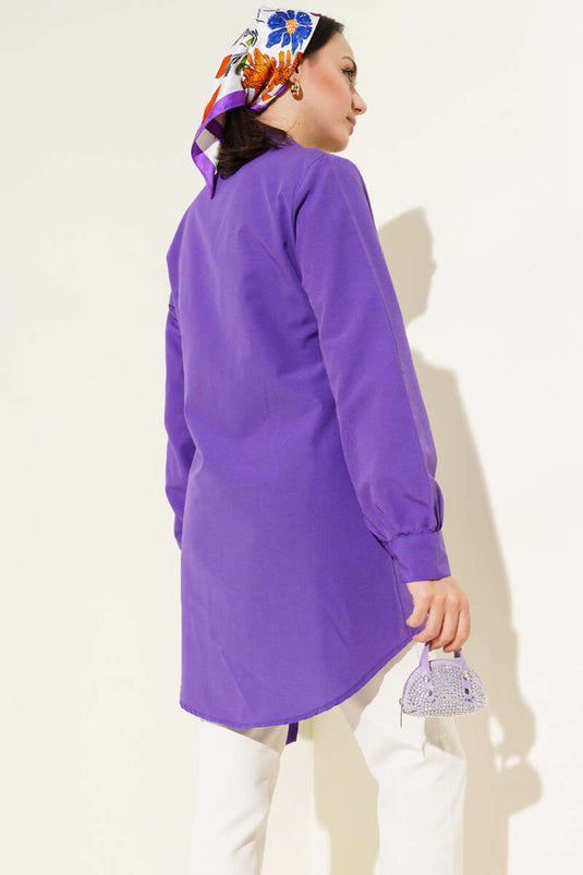 Side Tie Tunic Purple