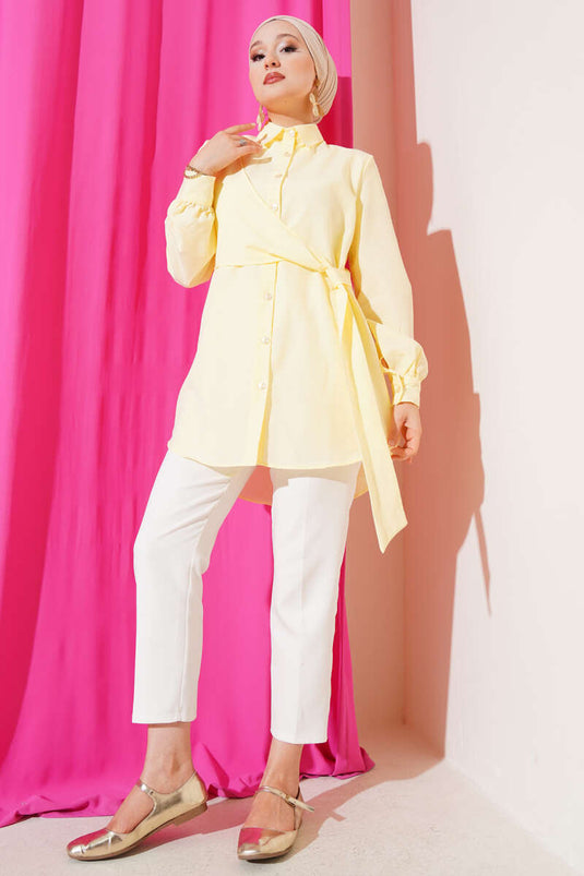 تونيك برباط جانبي أصفر