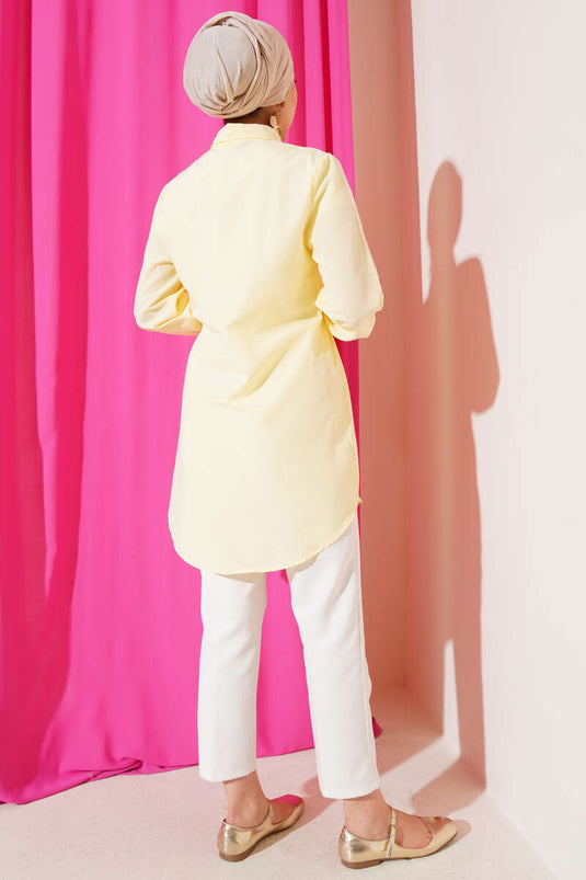 تونيك برباط جانبي أصفر