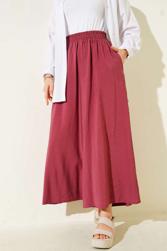 Casual Tencel Trousers with Side Pockets Dusty Rose