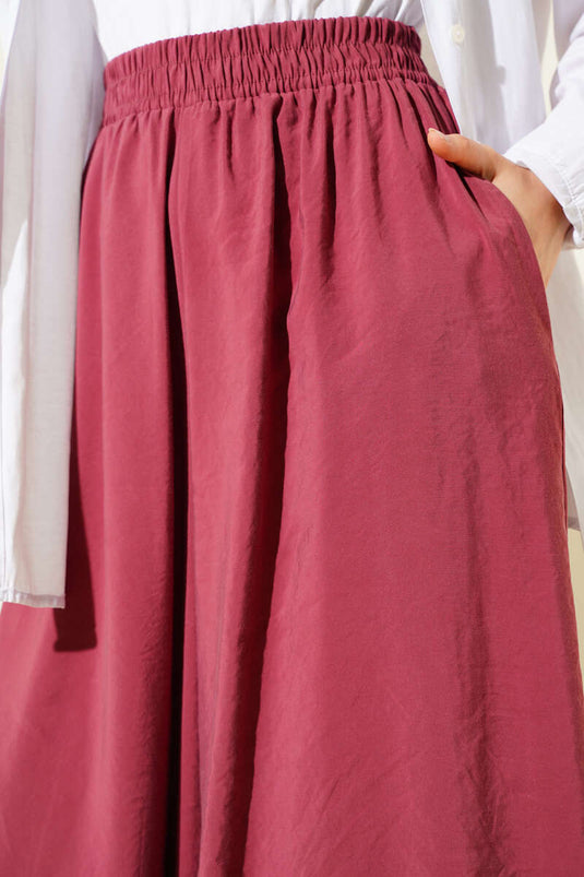 Casual Tencel Trousers with Side Pockets Dusty Rose