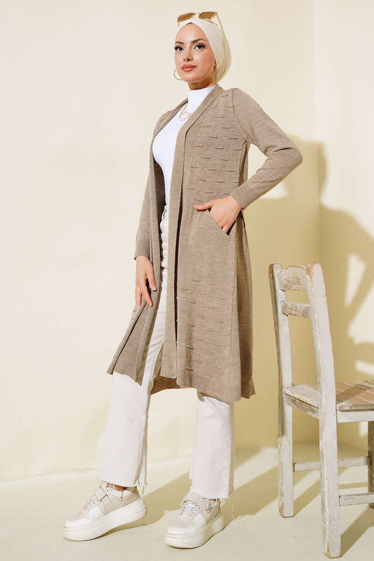 Gilet en vison à lacets et coutures latérales