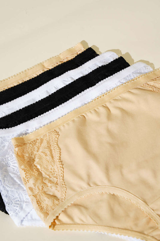 Yanı Dantelli 6'lı Bayan Külot Asorti 1