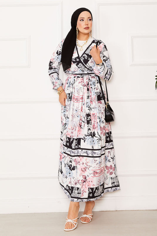 Tailleur jupe en modal avec liens latéraux noir