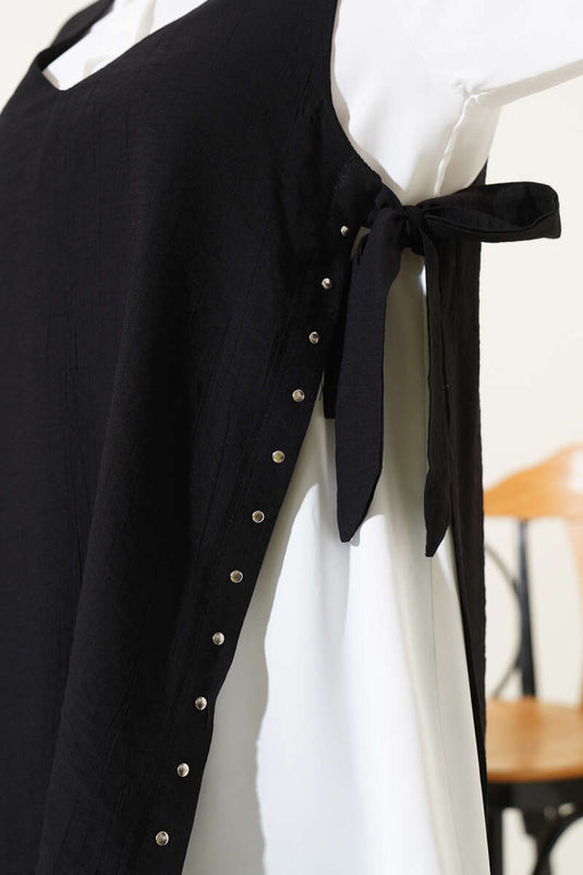 Three Piece Set with Side Ties Black