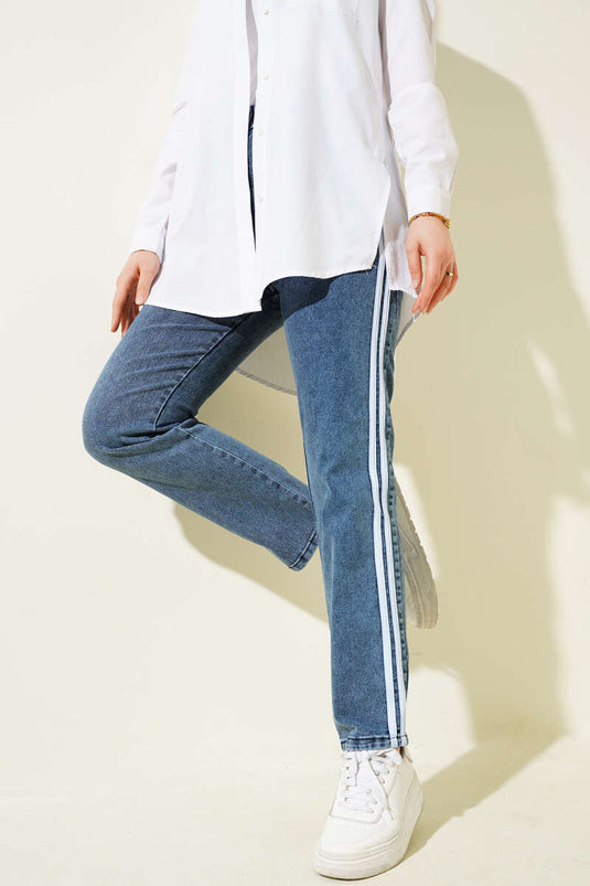 Side Striped Trousers Jeans