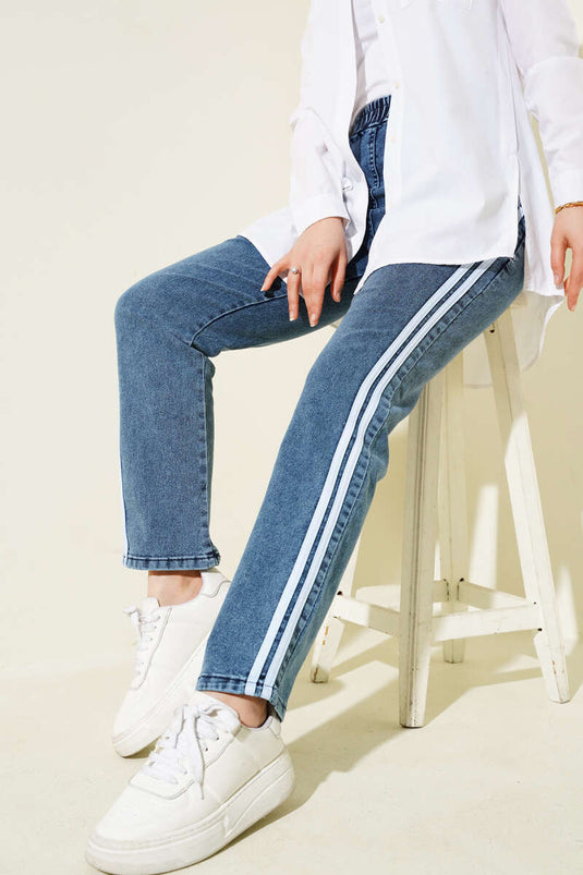 Side Striped Trousers Jeans