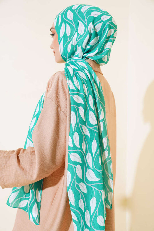 Foulard en Bambou à Motif Feuilles Châle Benetton