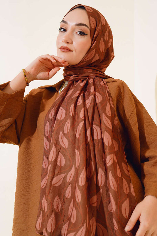 Foulard en bambou à motif de feuilles, châle, camouflage