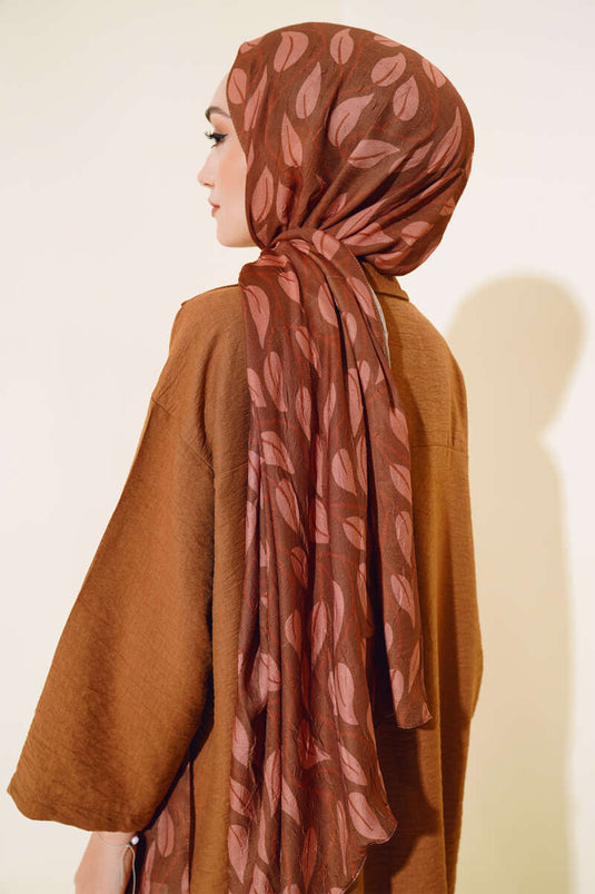 Foulard en bambou à motif de feuilles, châle, camouflage