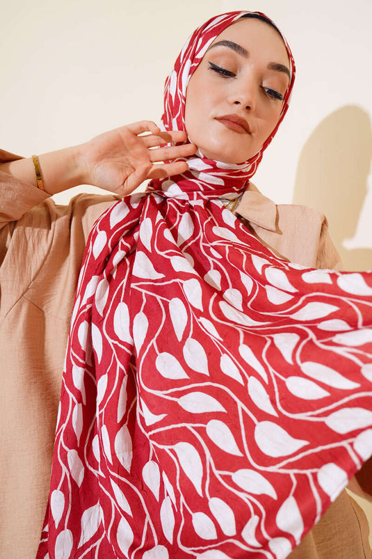 Piastrella con scialle in bambù con motivo a foglie