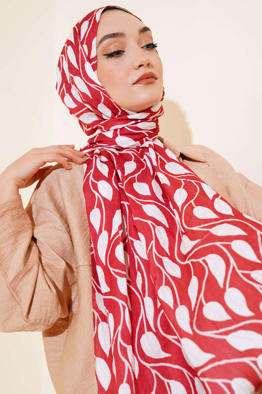 Piastrella con scialle in bambù con motivo a foglie