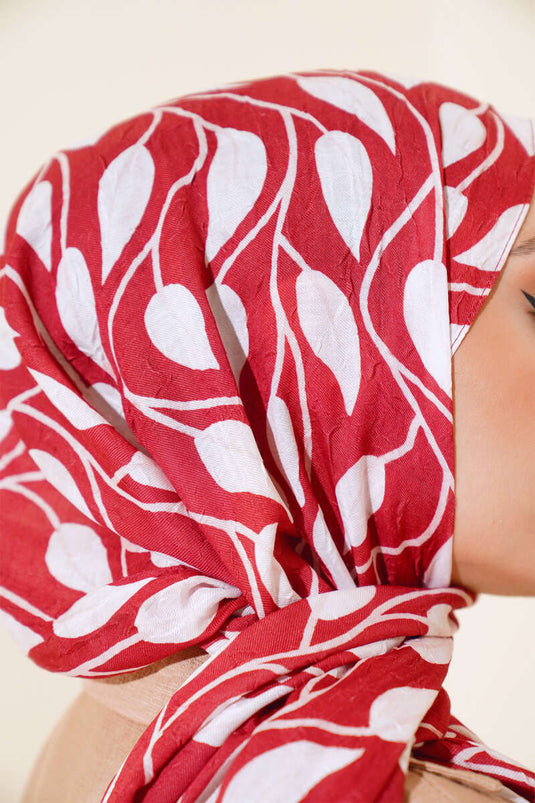 Piastrella con scialle in bambù con motivo a foglie